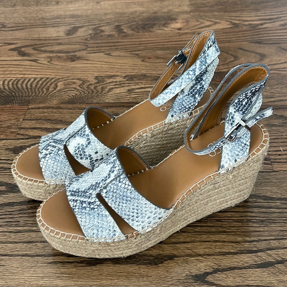 Franco Sarto Snakeskin Espadrilles 9.5